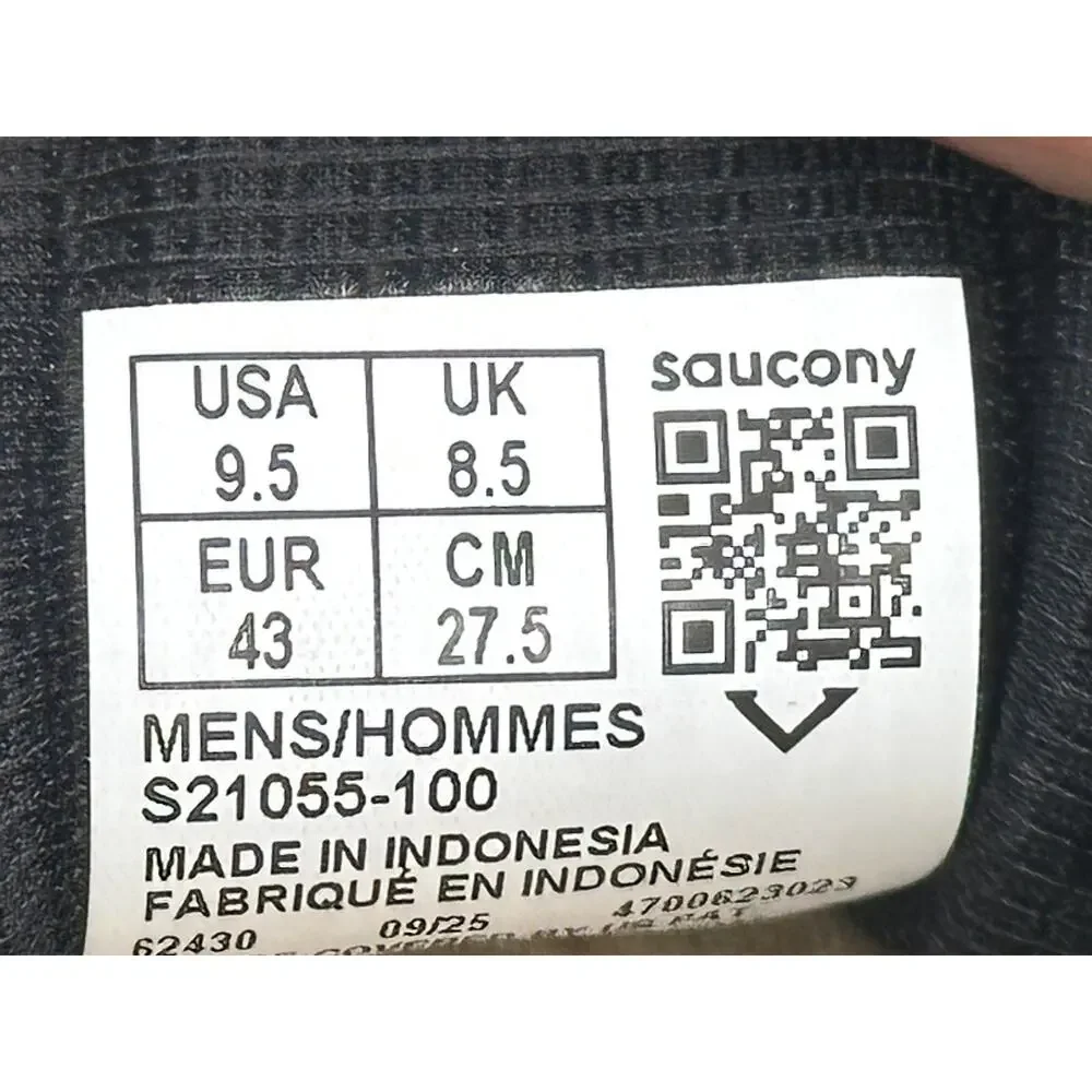 Saucony Ride 19 S21055-100 Athletic Sneaker Mens 9.5 Black Mesh Training Running